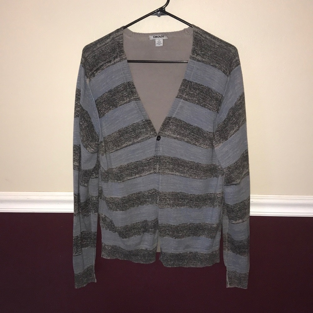 DKNY Striped Cardigan - Medium